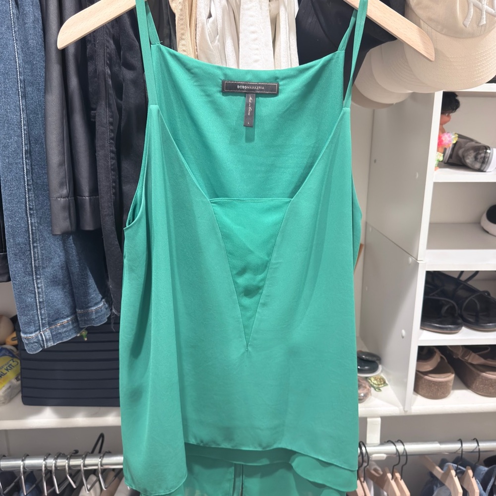 BCBGMaxAzria Vibrant Green Camisole